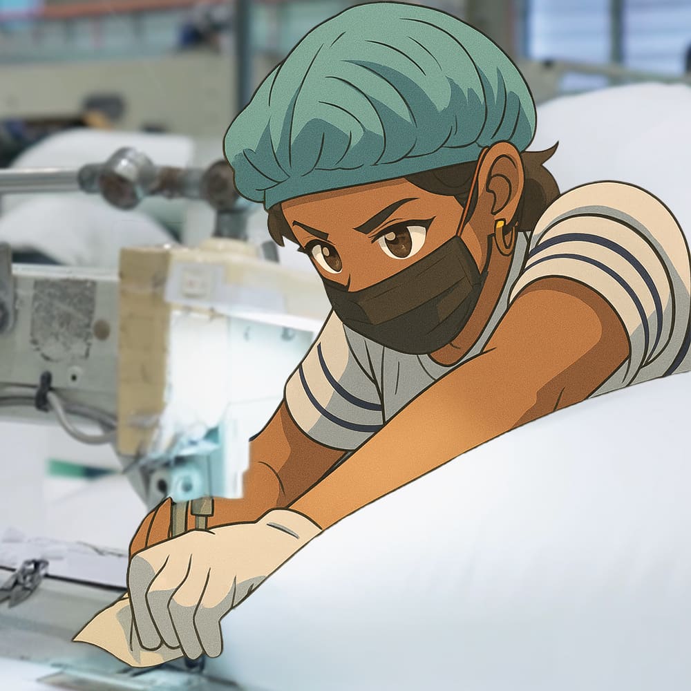 家具の海外生産のイメージ図