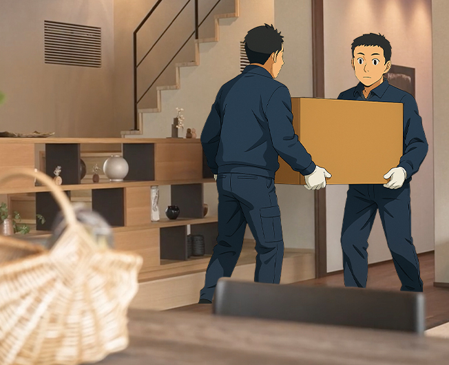 インテリアの配送・設置のイメージ図