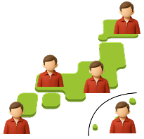 全国のパートナーのイメージ図